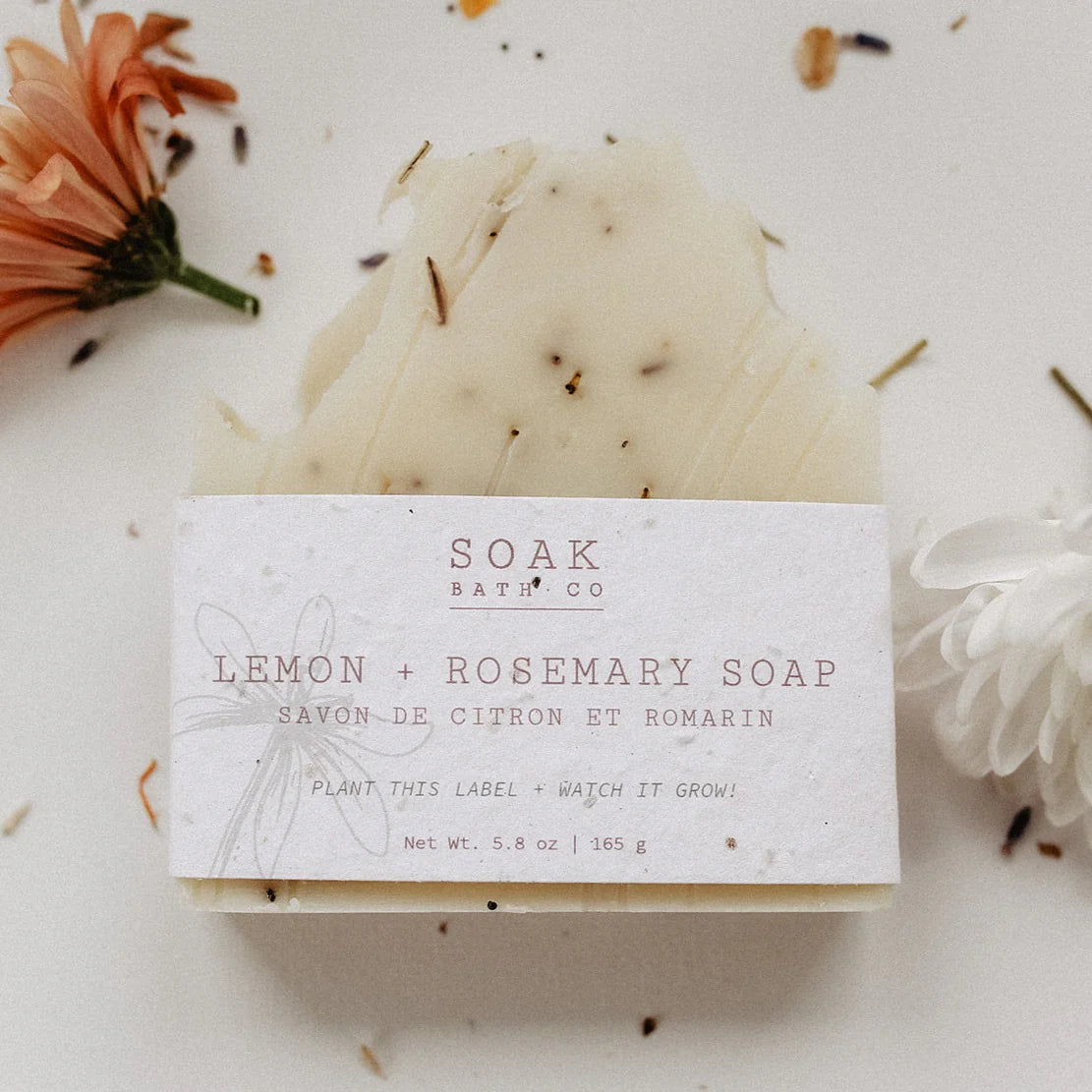 SOAK BATH CO - Lemon and Rosemary Soap Bar