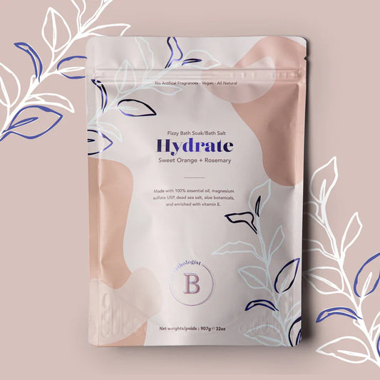 Fizzy Bath Soak: Hydrate (Sweet Orange + Rosemary)