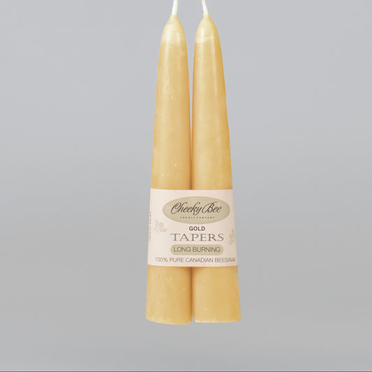 Cheeky Bee Candle 6" Gold Tapers