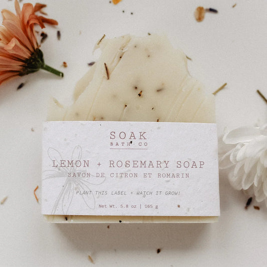 SOAK BATH CO - Lemon and Rosemary Soap Bar