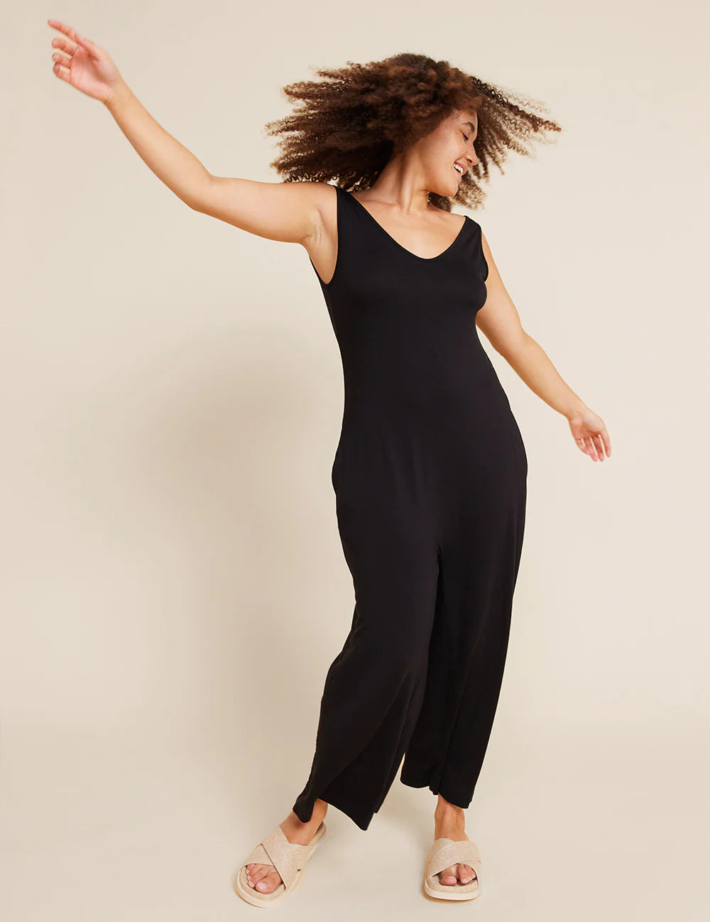 Boody Women's Long Jumpsuit in Black (M)