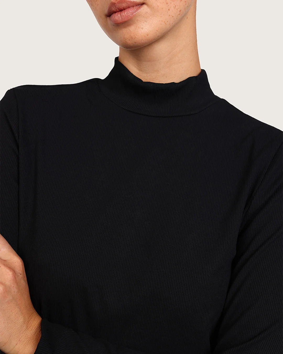 Boody Women's Ribbed Turtleneck Top